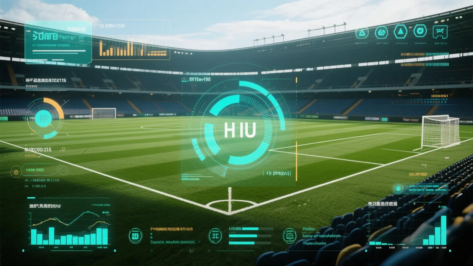 比赛场景与数据叠加